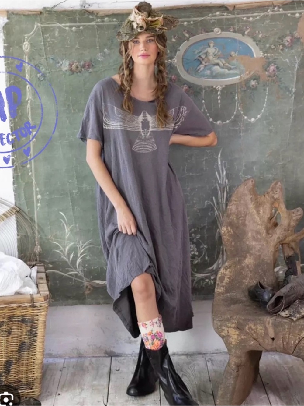 ⭐️Magnolia Pearl Hawk Tee Dress 1030 Ozzy Distressed Maxi OSFM